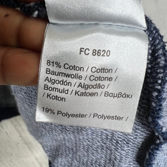 Lacoste Sport Cardigan Sweater Size 42 Blue Cotton Large Full Zip Sweatshirt Top - Picture 11 of 16